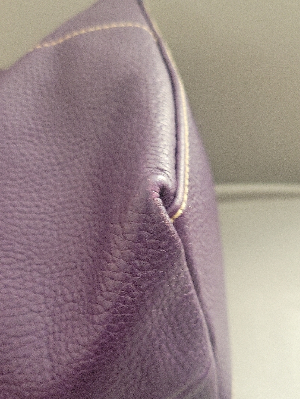 Dooney & Bourke Plum Pebbled Leather Shoulder Bag - Picture 6 of 10